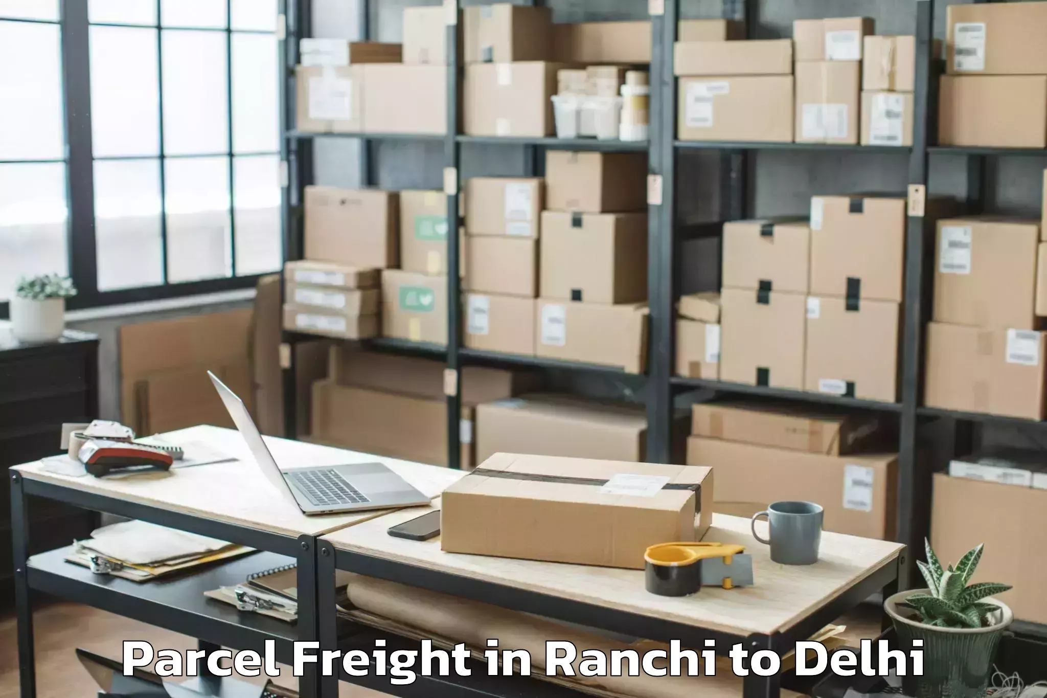 Easy Ranchi to Flatted Factory Complex Okhla Parcel Freight Booking